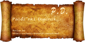 Palánki Dominik névjegykártya